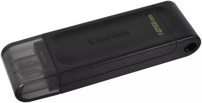 Флешка 128 Гб Kingston DataTraveler DT70 (DT70/128GB) USB 3.2 Type C, черная