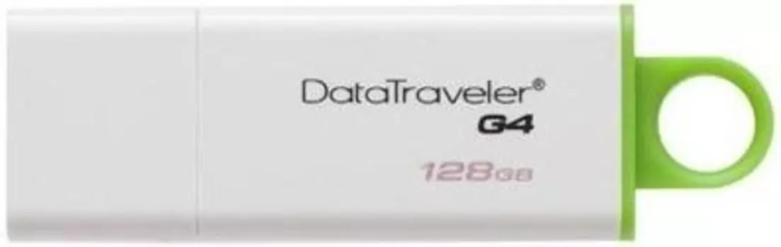 Флешка 128 Гб Kingston DTIG4 (DTIG4/128GB) USB 3.0 Type A, бело-зеленая