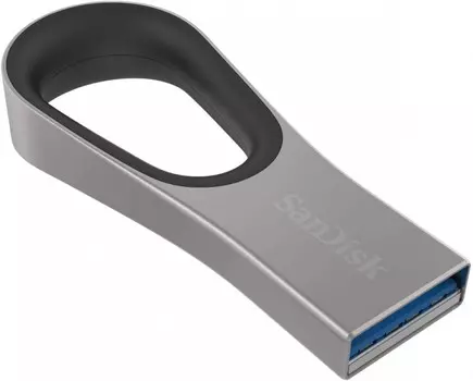 Флешка 128 Гб Sandisk Ultra Loop (SDCZ93-128G-G46) USB 3.0 Type A, серебристая