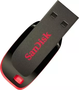 Флешка 32 Гб Sandisk Cruzer Blade (SDCZ50-032G-B35) USB 2.0 Type A, черно-красная