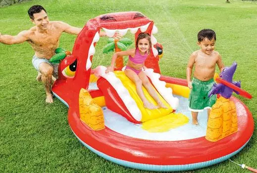 Игровой центр-бассейн INTEX Happy Dino 259х165х107 см (57160)