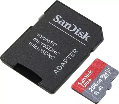 Карта памяти MicroSDXC 256 Гб SanDisk Ultra (SDSQUAR-256G-GN6MA) Class 10, UHS Class 1, UHS-I
