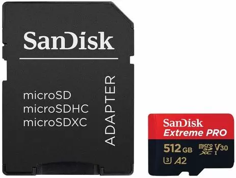 Карта памяти MicroSDXC 512 Гб SanDisk Extreme Pro (SDSQXCZ-512G-GN6MA) Class 10