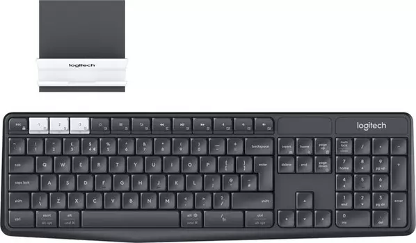 Клавиатура беспроводная Logitech K375s Wireless Keyboard and Stand Combo (920-008184) черная