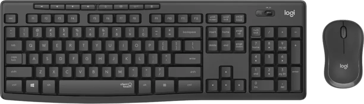 Клавиатура + мышь Logitech MK295 Silent Wireless Combo Graphite (920-009807)