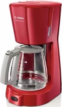 Кофеварка капельная Bosch TKA3A034 красный 1100Вт