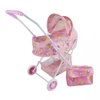 Коляска-люлька Наша Игрушка Единорог с корзиной и сумкой, металл (M0609-8)