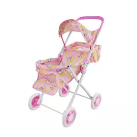 Коляска прогулочная светящаяся Наша Игрушка Единорог с крышей (M0609-16)