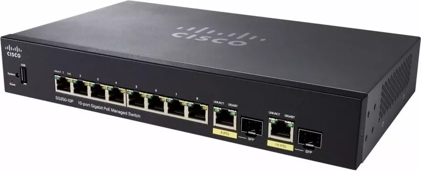 Коммутатор (switch) Cisco SG350-10MP-K9-EU