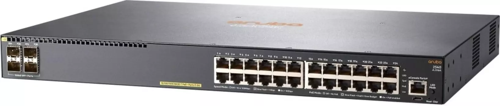 Коммутатор (switch) HP JL356A Aruba 2540 24G PoE+ 4SFP+ Switch