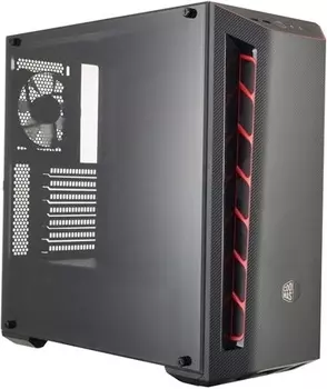 Корпус Cooler Master MasterBox MB510L, 2xUSB3.0, 1x120 Fan, w/o PSU, Black, Red Trim, ATX