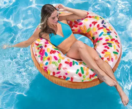 Круг надувной INTEX "Donut", конфетный, 114 см (56263)