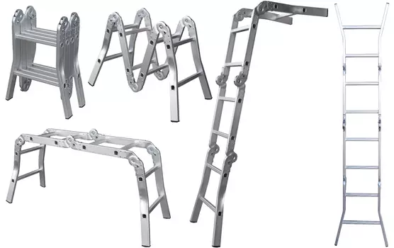 Лестница-трансформер четырехсекционная UPU Ladder UP502 4x2 ступеней 2,4 м