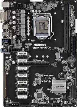 Материнская плата ASRock H110 Pro BTC+