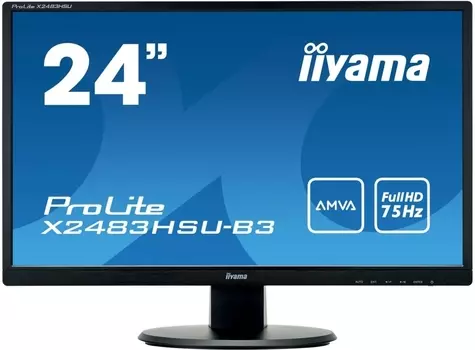 Монитор 24" Iiyama ProLite X2483HSU-B3 (X2483HSU-B3) черный