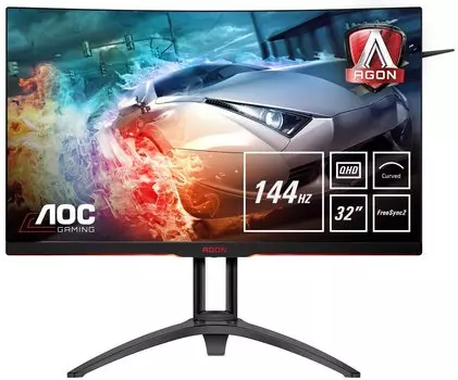 Монитор 32" AOC AG322QC4 (AG322QC4) черно-серебристый