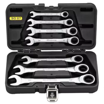 Набор ключей комбинированных трещоточных BERGER BG-7SCRW 7 предметов