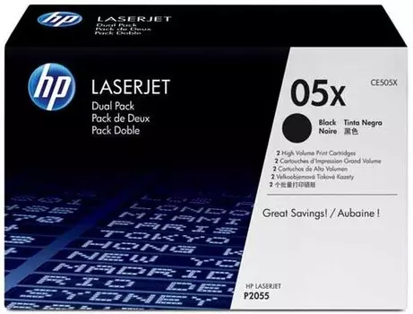 Набор лазерных картриджей HP 05X Black (CE505XD)