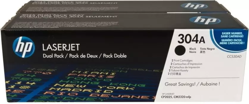 Набор лазерных картриджей HP 304A Black (CC530AD)