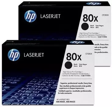 Набор лазерных картриджей HP 80X Black (CF280XF)