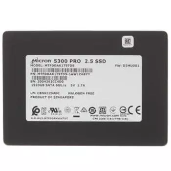Накопитель SSD 1.92 Тб Micron 5300 PRO (MTFDDAK1T9TDS-1AW1ZABYY) 2.5" SATA-III