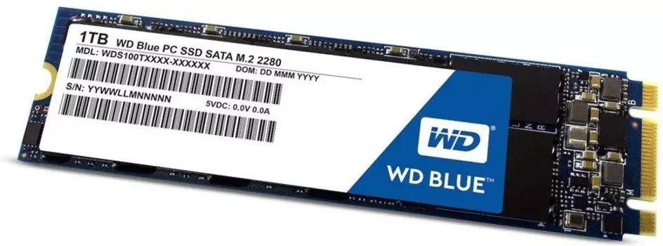 Накопитель SSD 1 Тб Western Digital Blue (WDS100T2B0B) M.2 2280