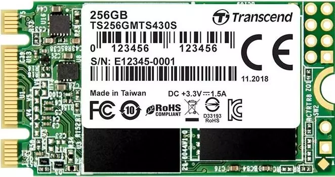 Накопитель SSD 256 Гб Transcend 430S (TS256GMTS430S) M.2 2242