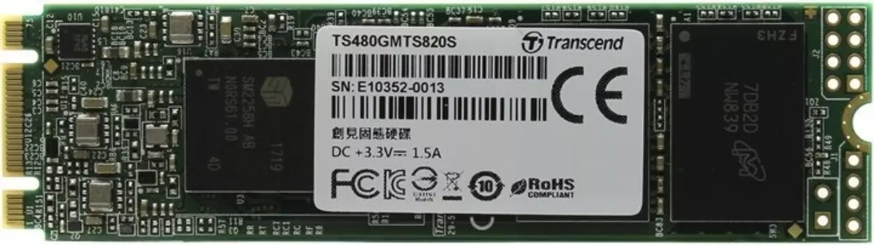 Накопитель SSD 480 Гб Transcend (TS480GMTS820S) M.2 2280