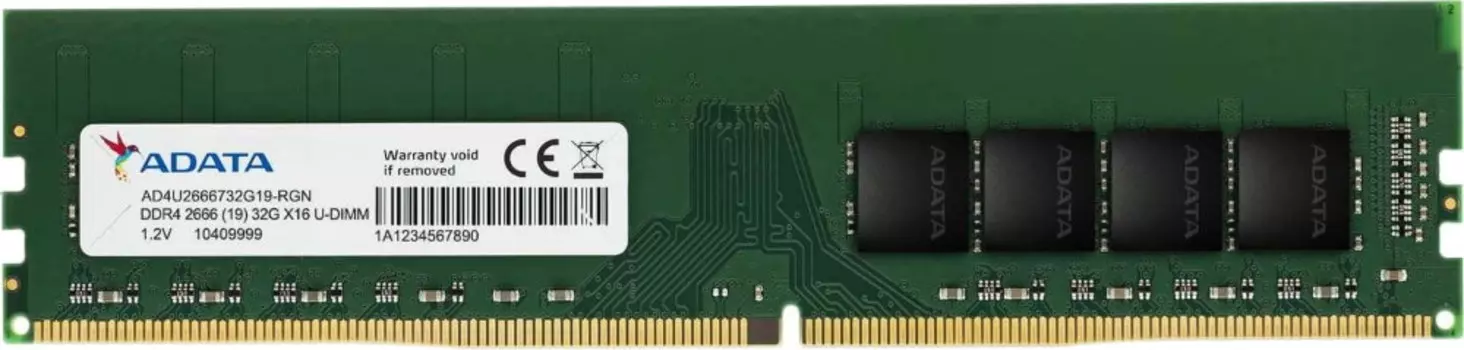 Оперативная память DIMM 32 Гб DDR4 2666 МГц ADATA Premier (AD4U2666732G19-SGN) PC4-21300