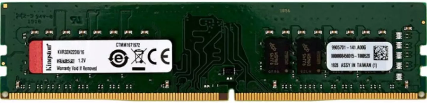 Оперативная память DIMM 32 Гб DDR4 3200 МГц Kingston (KVR32N22D8/32) PC4-25600
