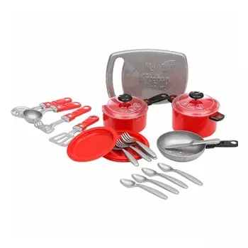 ORION TOYS Набор посуды "Ириска-3", 23 предмета [ОР080] красный