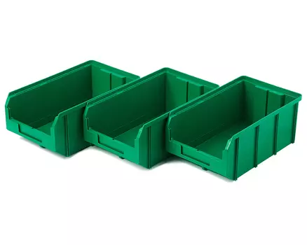 Пластиковый ящик Стелла-техник V-3-К3-зеленый