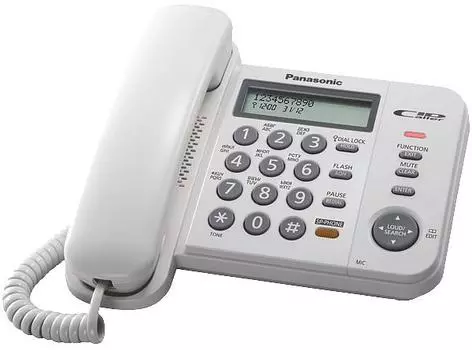 Проводной телефон Panasonic (KX-TS2358 RUW) White