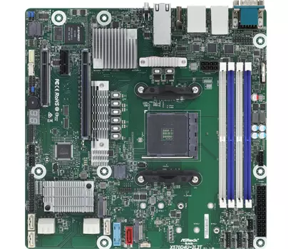 Серверная материнская плата ASRock X570D4U-2L2T (AM4, AMD X570, mATX)