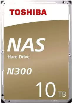 Жесткий диск HDD 10 Тб Toshiba NAS N300 (HDWG11AEZSTA) 3.5", SATA-III, 7200 об/мин