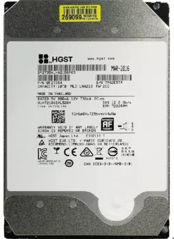 Серверный жесткий диск 10 Тб Western Digital (HGST) Ultrastar HUH721010AL5204 (0F27354) 3.5", SAS, 7200 об/мин