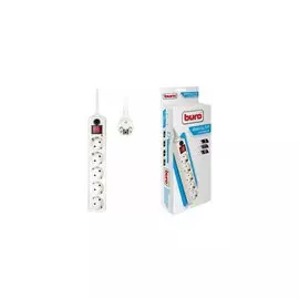 Сетевой фильтр Buro (500SH-10-W) 5 розеток, 10м, белый