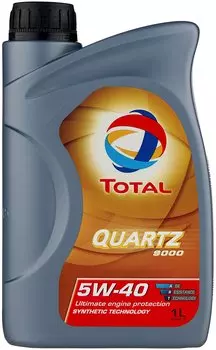 Синтетическое моторное масло TOTAL Quartz 9000 5W40, 1 л