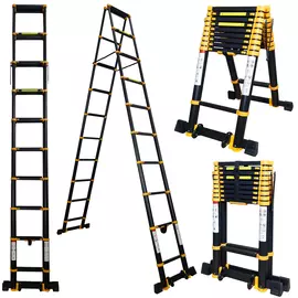 Стремянка телескопическая Raybe RD390 3,9 м