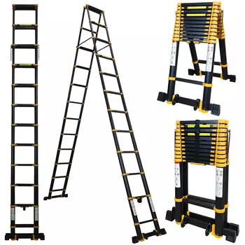 Стремянка телескопическая Raybe RD470 4,7 м