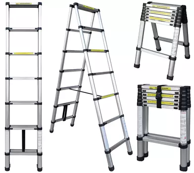 Стремянка телескопическая UPU Ladder UPT506 2,0 м