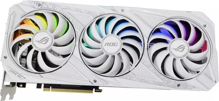 Видеокарта 10 Гб Asus GeForce RTX 3080 ROG Strix V2 White OC LHR (ROG-STRIX-RTX3080-O10G-WHITE-V2)