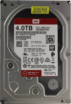 Жесткий диск 4 Тб Western Digital WD Red Pro (WD4003FFBX) 3.5", SATA-III, 7200 об/мин