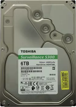 Жесткий диск 6 Тб Toshiba Surveillance S300 (HDWT360UZSVA) 3.5", SATA-III, 7200 об/мин