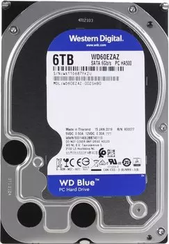 Жесткий диск 6 Тб Western Digital WD Blue (WD60EZAZ) 3.5", SATA-III, 5400 об/мин