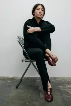 Балетки мягкие со шнуровкой