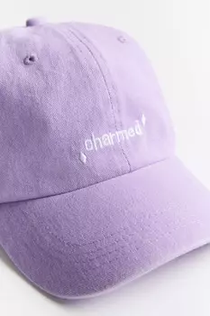 Бейсболка хлопковая с вышитой надписью