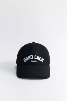 Бейсболка хлопковая с вышитой надписью