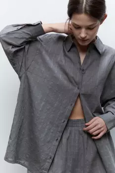 Блузка домашняя хлопковая с длинным рукавом