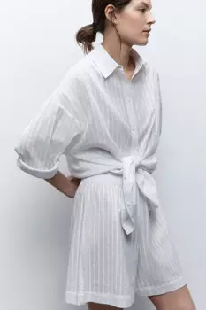 Блузка домашняя хлопковая с длинным рукавом